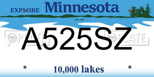 A525SZ Minnesota License Plate