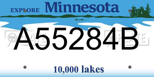 A55284B Minnesota License Plate