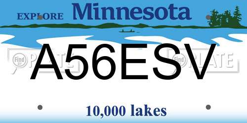A56ESV Minnesota License Plate