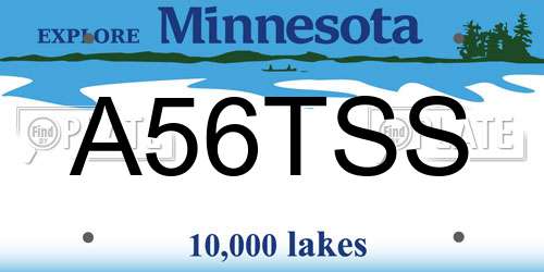 A56TSS Minnesota License Plate