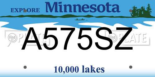 A575SZ Minnesota License Plate