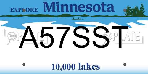 A57SST Minnesota License Plate