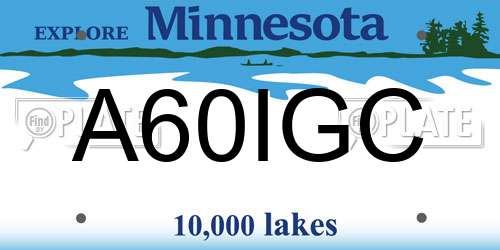 A60IGC Minnesota License Plate