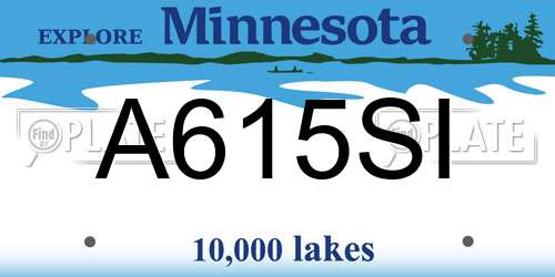 A615SI Minnesota License Plate