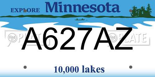 A627AZ Minnesota License Plate
