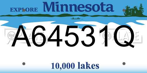 A64531Q Minnesota License Plate