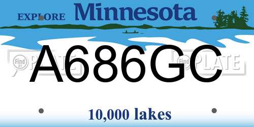 A686GC Minnesota License Plate