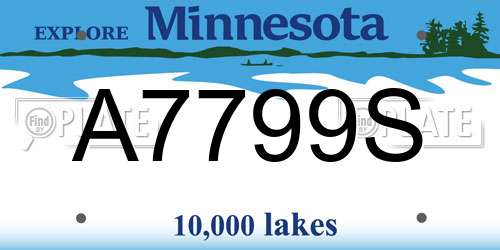 A7799S Minnesota License Plate