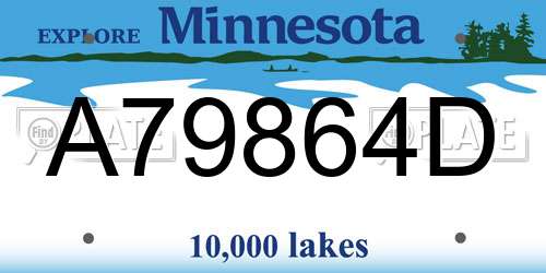 A79864D Minnesota License Plate