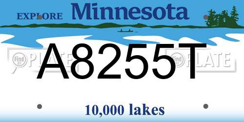 A8255T Minnesota License Plate