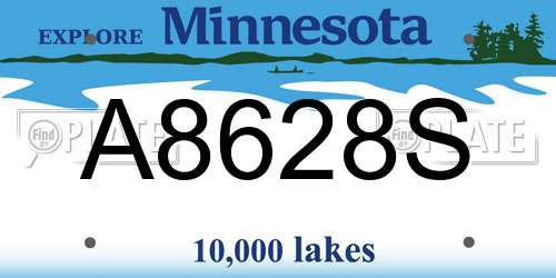 A8628S Minnesota License Plate