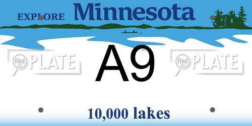 A9 Minnesota License Plate