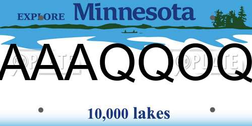 AAAQQOQ Minnesota License Plate