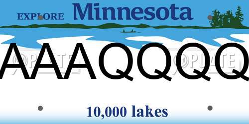 AAAQQQQ Minnesota License Plate