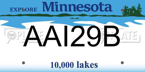 AAI29B Minnesota License Plate