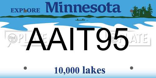 AAIT95 Minnesota License Plate