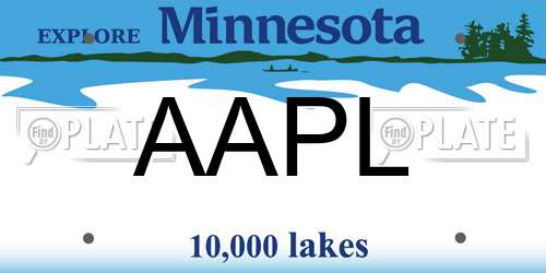 AAPL Minnesota License Plate