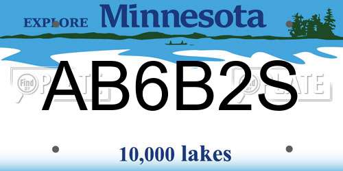 AB6B2S Minnesota License Plate