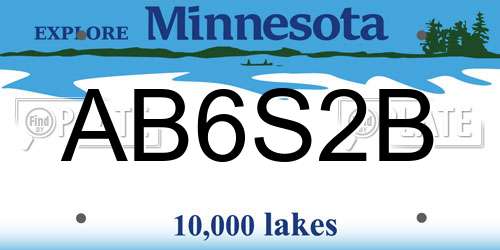 AB6S2B Minnesota License Plate