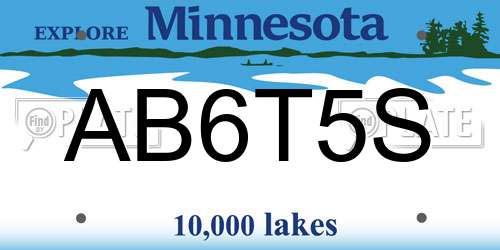 AB6T5S Minnesota License Plate