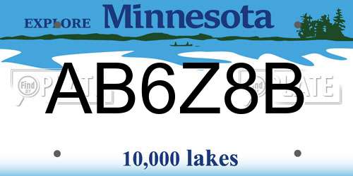 AB6Z8B Minnesota License Plate