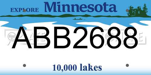 ABB2688 Minnesota License Plate