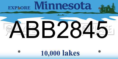 ABB2845 Minnesota License Plate