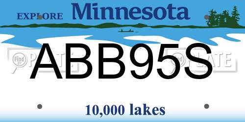 ABB95S Minnesota License Plate