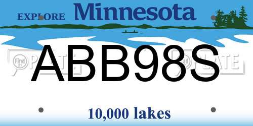 ABB98S Minnesota License Plate