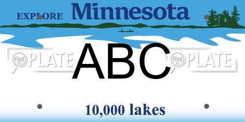 ABC Minnesota License Plate