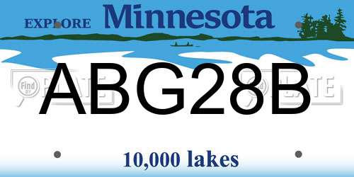ABG28B Minnesota License Plate