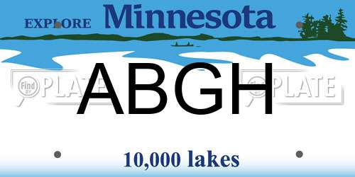 ABGH Minnesota License Plate