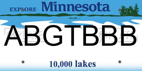 ABGTBBB Minnesota License Plate