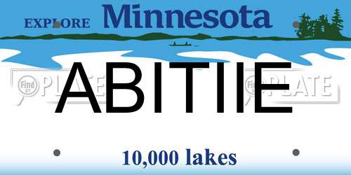 ABITIIE Minnesota License Plate