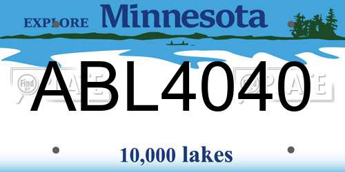 ABL4040 Minnesota License Plate