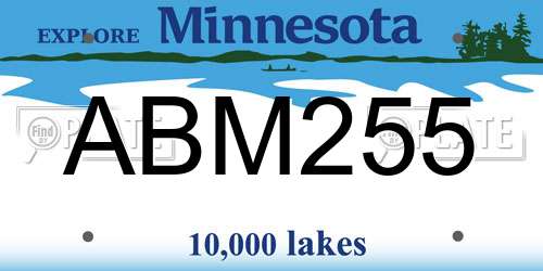 ABM255 Minnesota License Plate