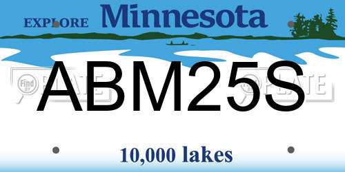 ABM25S Minnesota License Plate