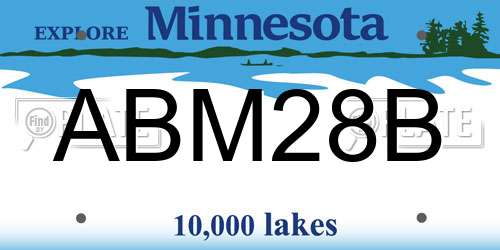 ABM28B Minnesota License Plate