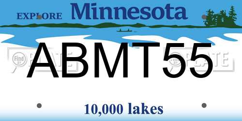 ABMT55 Minnesota License Plate