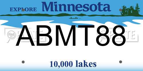 ABMT88 Minnesota License Plate