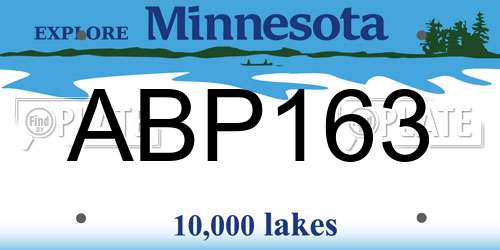 ABP163 Minnesota License Plate