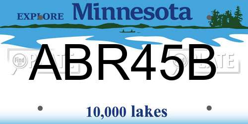 ABR45B Minnesota License Plate