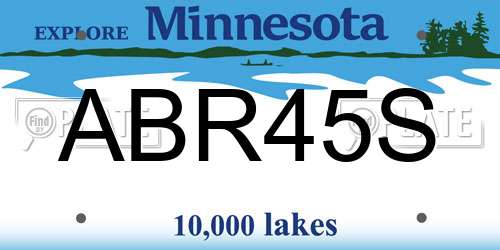 ABR45S Minnesota License Plate