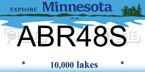 ABR48S Minnesota License Plate