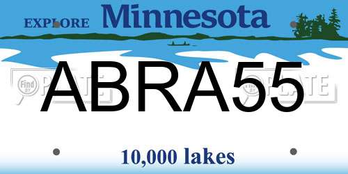 ABRA55 Minnesota License Plate