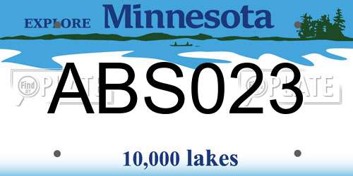 ABS023 Minnesota License Plate