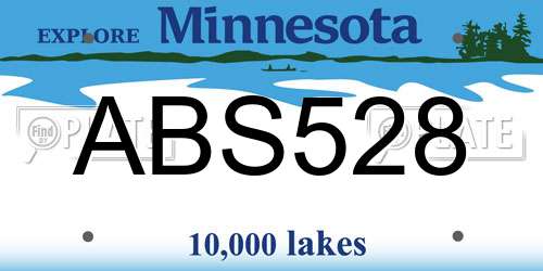 ABS528 Minnesota License Plate