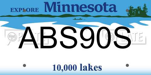 ABS90S Minnesota License Plate