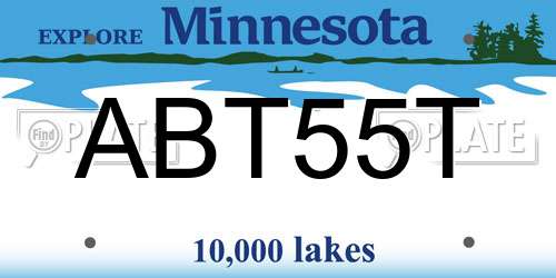 ABT55T Minnesota License Plate