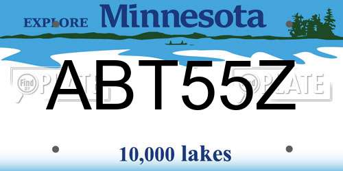 ABT55Z Minnesota License Plate